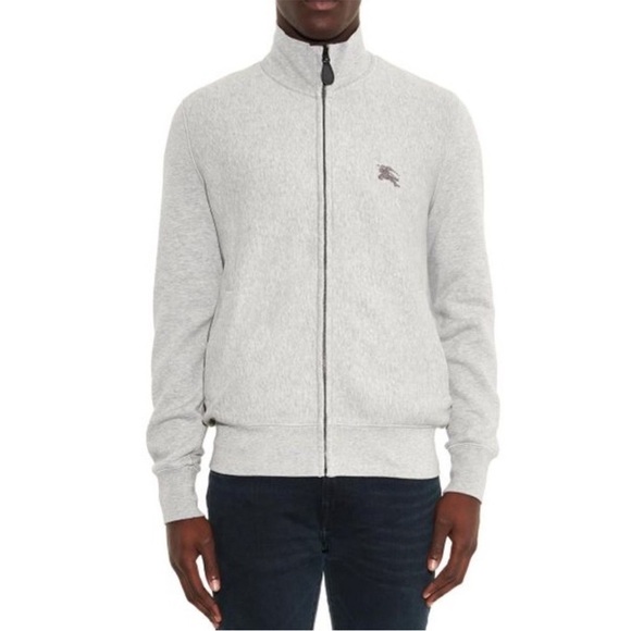 Burberry Brit Full Zip Sweater Light Gray Large - Picture 1 of 10